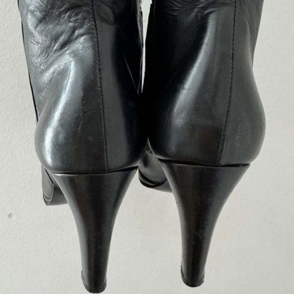 L.K. Bennett London Black Leather Knee high Boots - Picture 5 of 8